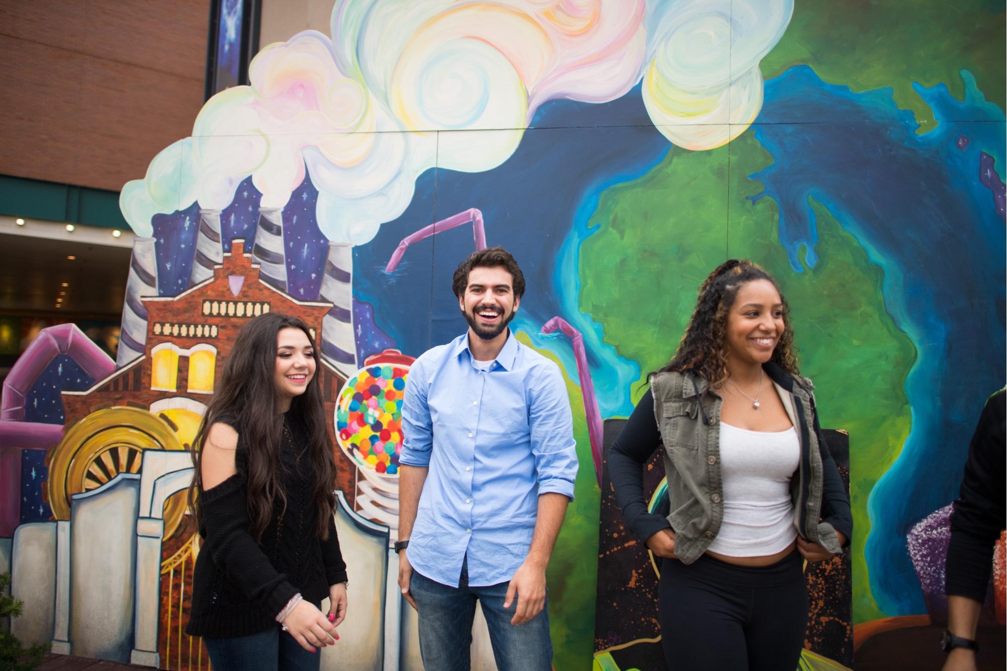 Students attend the first ArtPrize in Grand Rapids (2009)